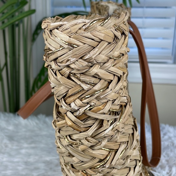 INC International Concepts ~ Lillian Straw Tote ~ NWT! - Picture 5 of 8